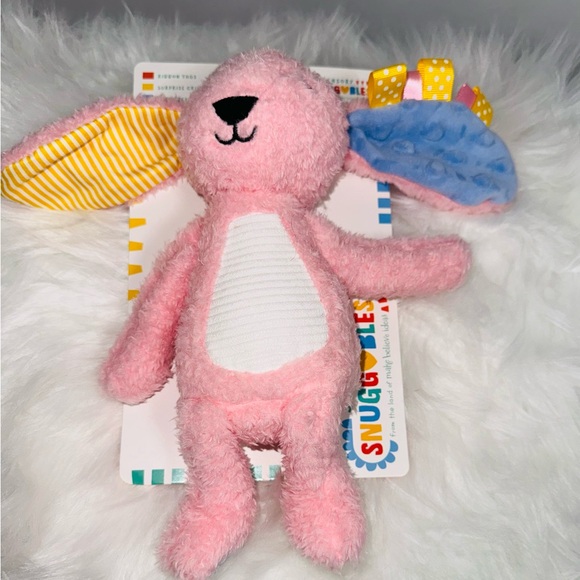 Just in time for Easter,  🐰🐇🐣 Pink Plush Bunny with Ribbon Ears - Picture 3 of 6